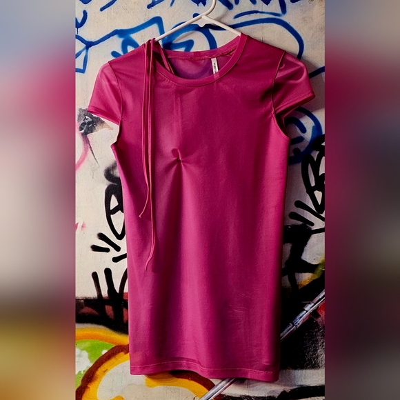 Helmut Lang Hot Pink Sheer Tunic - Picture 1 of 4